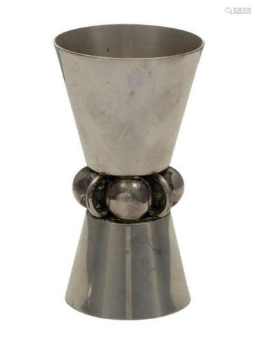 An American Silver Jigger Height 3 5/8 inches.