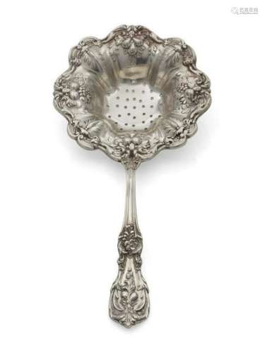 An American Silver Tea Strainer Length 7 1/4 i