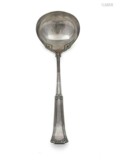 A Silver-Plate Ladle Length 11 inches.
