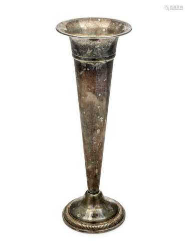 An American Silver Vase Preisner Silver Co., W