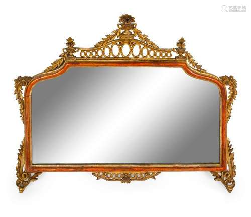 A Giltwood Mirror 20TH CENTURY Height 30 1/