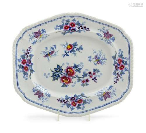 A Victorian Transfer Decorated Platter Width 1