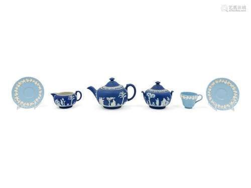 An Assembled Wedgwood Jasperware Tea Service c