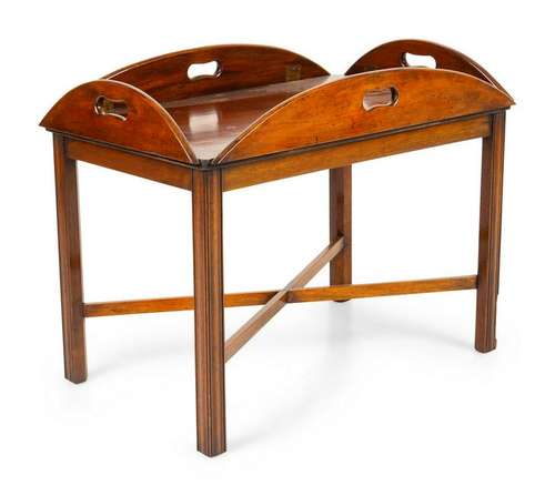 A Georgian Style Mahogany Butler's Tray Table