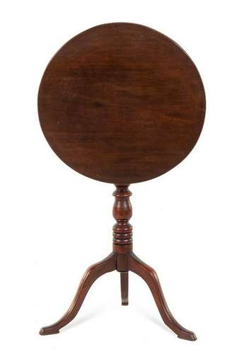 An English Mahogany Tilt-Top Tea Table 19th Ce