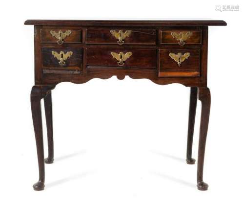 A Queen Anne Style Mahogany Lowboy 19TH CENTUR