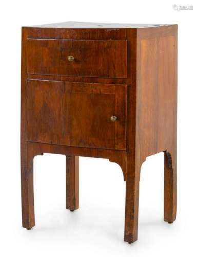 A Continental Fruitwood Veneered Commode 19TH