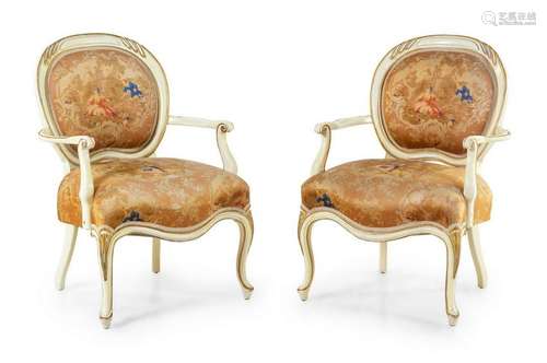 A Pair of Louis XVI Style Fauteuils