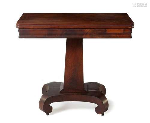 An American Empire Mahogany Game Table MID-19T