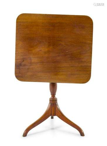 A George III Style Mahogany Tilt-Top Table  19