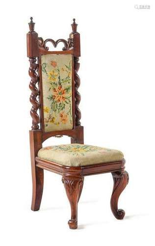 A Gothic Revival Mahogany Child's Chair 19TH C