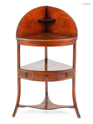 A George II Mahogany Corner Wash Stand  EARLY