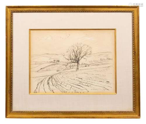 A Work on Paper, Paysage d'Hiver Provence 9 x