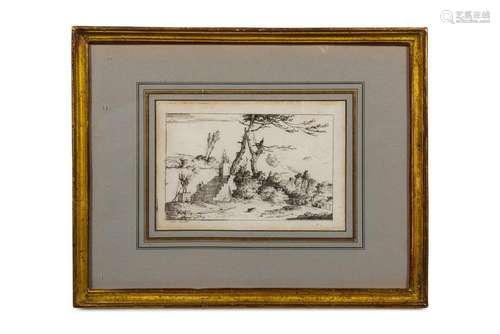 Naudet (French, 19th century) Landscape wit