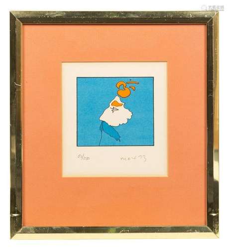 Peter Max lithograph Framed 11 7/8 x 10 7/8