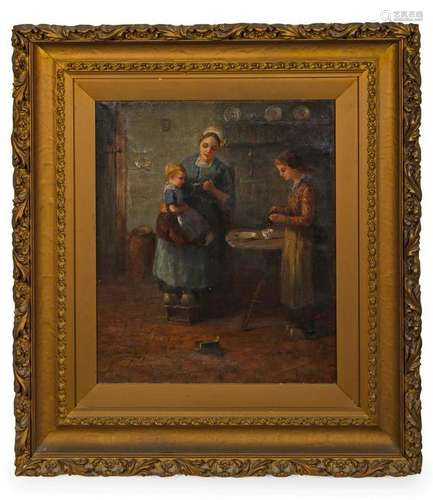 Artist Unknown depicting a Dutch interior scen