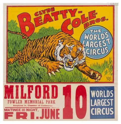 (CIRCUS) CLYDE BEATTY-COLE BROTHERS  Poster Mi