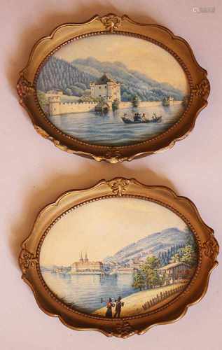 German 19. century, two watercolours8x4cmThis is a timed auction on our German portal lot-tissimo.
