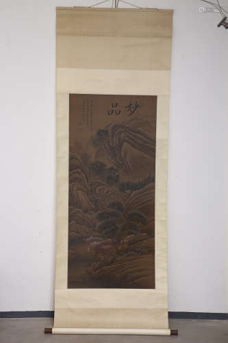SILK SCROLL PAINTING BY XIAGUI