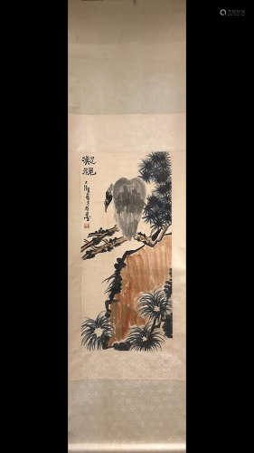 INK AND COLOR PAPER SCROLL BY PAN TIAOSHOU