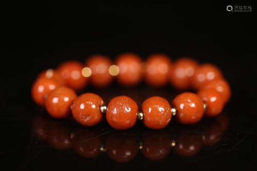 NANHONG AMBER 15-BEAD BRACELET