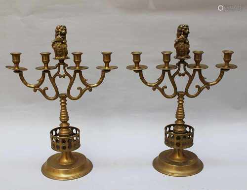 Pair of Bronze Candelabras, 19. century35cmThis is a timed auction on our German portal lot-
