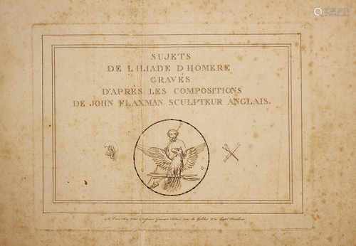 John Flaxman (1755-1826 )-book Illustration , by Homer, printed on paper, original