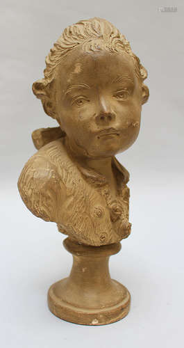 Jean Baptiste Pigalle (1714-1785)-follower,Bust, Terracotta18cmThis is a timed auction on our German