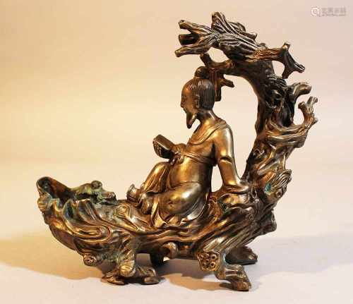 Chinese Sculpture, Bronze,silvered, Qing Dynasty20cmThis is a timed auction on our German portal