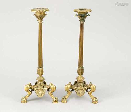 Pair of French Bronze candlesticks, 19. century30cmThis is a timed auction on our German portal