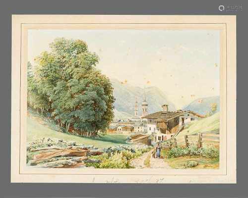 Austrian school 19.century, alpine landscape, watercolour on paper20x16cmThis is a timed auction