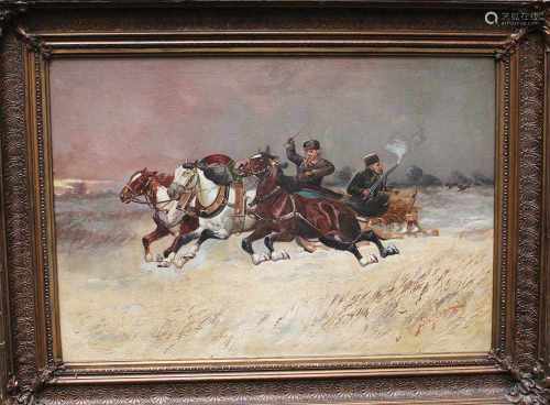 Russian Artist ,troika,19.century30x40cmThis is a timed auction on our German portal lot-tissimo.