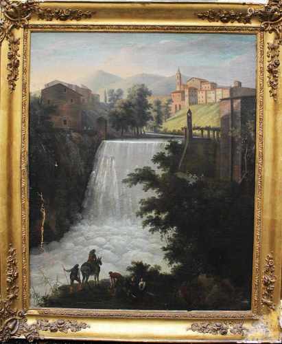 Italian Artist around 1800, waterfall, oil canvas, framed120x70cmThis is a timed auction on our