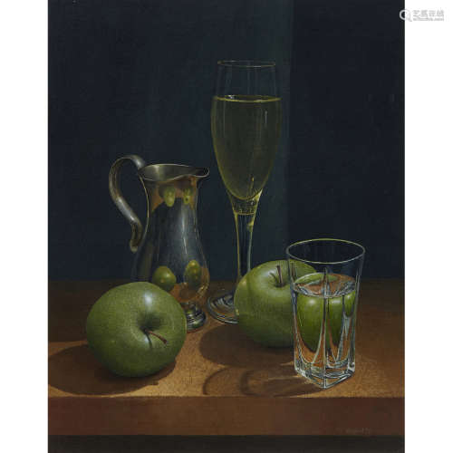 TIM GUSTARD (BRITISH B.1954) WATER AND WINE Signed and dated '97, acrylic 29.5 x 22.5cm (11.