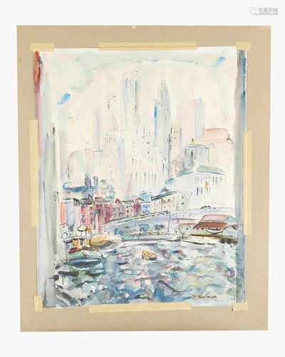 E.Kaufman,New York, watercolour on paper, signed50x30cmThis is a timed auction on our German