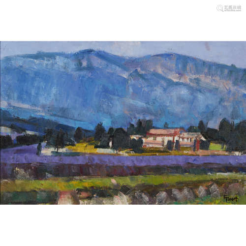 ARCHIE FORREST (SCOTTISH B.1950) LAVENDER, DROME, 2001 Signed, oil on canvas 41cm x 61cm (16in x