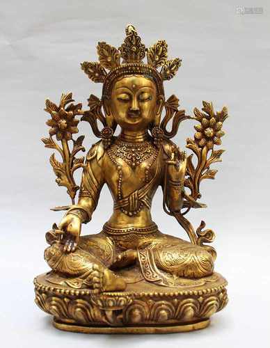 White Tara,Bronze,cast,Qing Dynasty30cmThis is a timed auction on our German portal lot-tissimo.