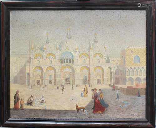 French Artist around 1910, St. Marks Venice, Oil on Canvas, signed60x80cmThis is a timed auction