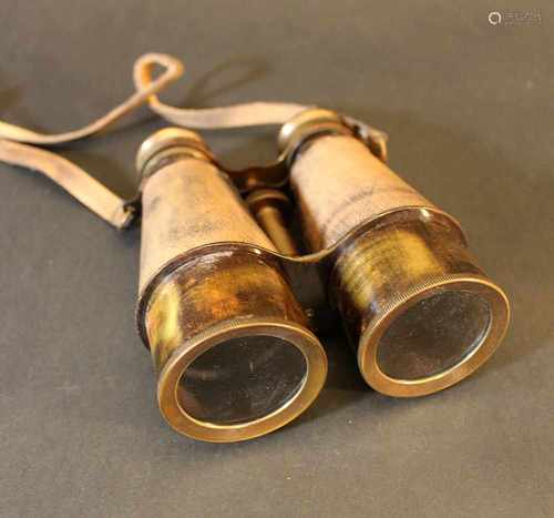 Binocular, leather metal, 20. century15cmThis is a timed auction on our German portal lot-tissimo.