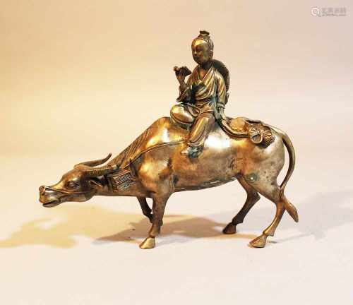 Asian Bronze silvered, Qing Dynasty20 cmThis is a timed auction on our German portal lot-tissimo.