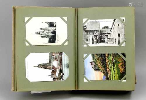 Album Ansichtkarten, um 1900. Ansichten und Topografie Westdeutschland, insgesamt 400Karten, 28 x 21
