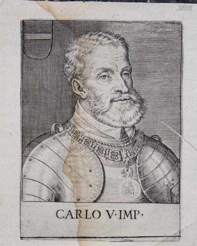 Charles V. of Habsburg, etching on paper10cmThis is a timed auction on our German portal lot-