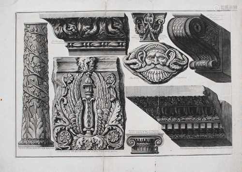 Giovanni Battista Piranesi(1720-1778)graphic ,Roman monuments, etching on paper, 18.