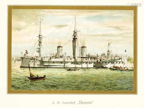 Kaiserliche Marine, Konvolut von 4 Chromolithographien, 1. H. 20. Jh., nach einemMonogrammisten