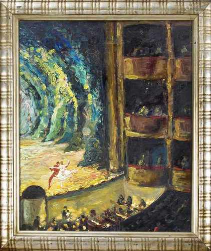 Heinrich Gans (1890-1973) (attrib.), Ballettaufführung im Theater, expressive Darstellungdes