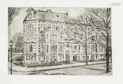 Eberhard Franke (1936-2004), Berliner Grafiker, Konvolut von 9 Berliner Straßenansichten,7