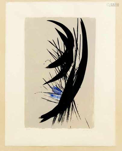 Hans Hartung (1904-1989), o.T., Farblithographie auf Velin, u. re. handsign., u. li. num.56/125,