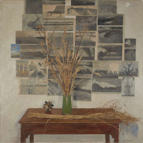 DAVID WINFIELD (BRITISH B.1938) LANDSCAPE STILL LIFE NO.9: HARVEST Signed and dated '94,