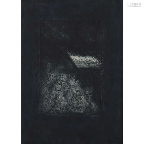 WILL MACLEAN M.B.E., R.S.A., R.S.W. (SCOTTISH B.1941) THE LOSS OF GAELIC Etching 75cm x 53cm (