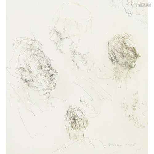WILLIAM WARE (BRITISH 1915-1997) INMATES IN ST. AUGUSTINES, CANTERBURY Signed and inscribed with